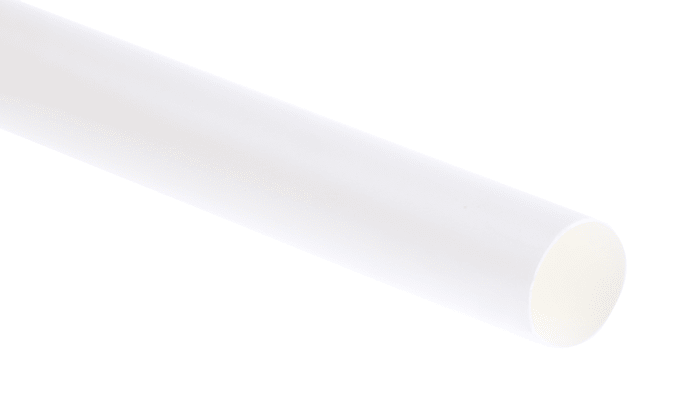 TE Connectivity Heat Shrink Tubing, White 6mm Sleeve Dia. x 1.2m Length 3:1 Ratio, RNF-3000 Series
