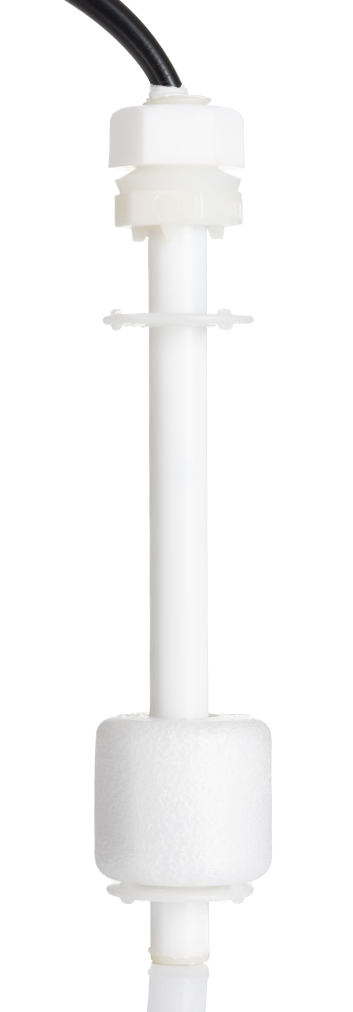 RS PRO Vertical Mounting Polypropylene Float Switch, Float, 350mm Cable, NO, 200V ac Max, 200V dc Max