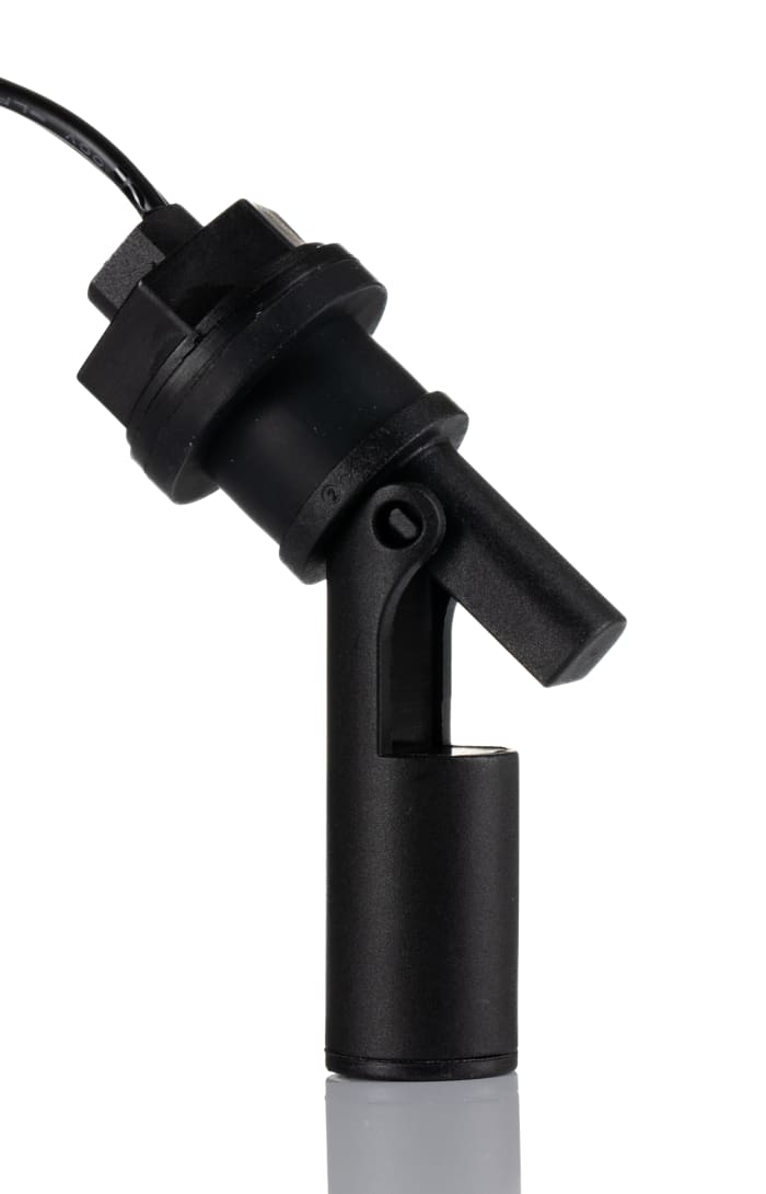 RS PRO Side Mounted Glass Filled Nylon Float Switch, Float, 1m Cable, NO, 300V ac Max, 350V dc Max