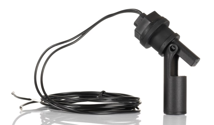 RS PRO Surface Mount Polypropylene Float Switch, Float, 1m Cable, NO, 300V ac Max, 350V dc Max