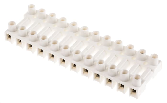 RS PRO Non-Fused Terminal Block, 12-Way, 10A, Screw Down Termination