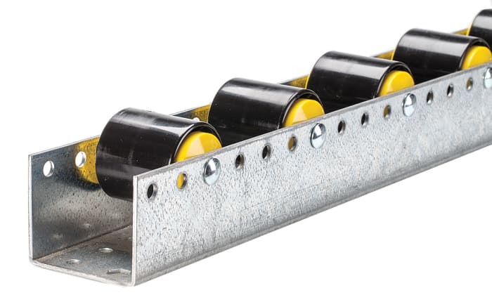 Interroll Roller Track, Heavy Duty, 50mm Diameter, 51.3mm Width, 962mm x 74mm