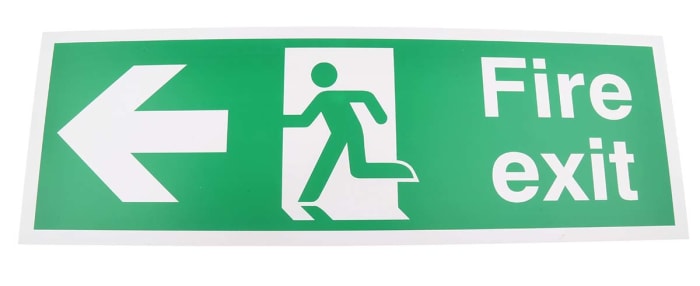 Rigid Plastic FIRE EXIT, Fire Exit, English, Exit Sign