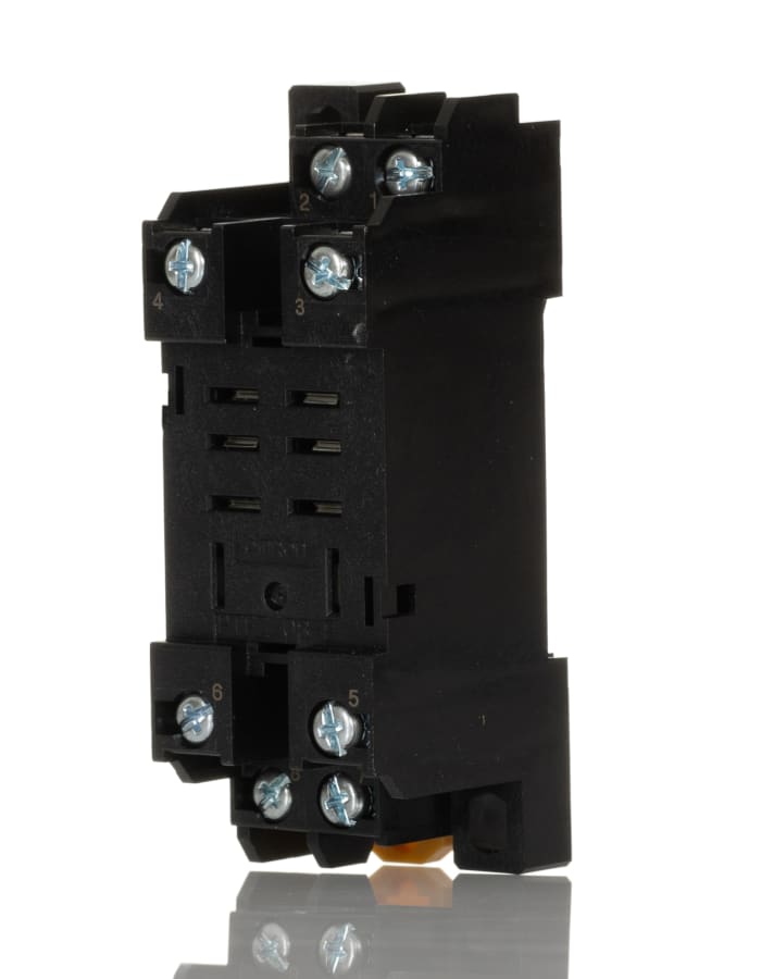 Support relais Omron série LY 8 contacts, Rail DIN, 2000V, pour Relais bipolaire série LY