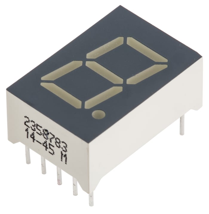 SC05-11EWA Kingbright 1 7 Segment LED Display Cathode Red 7.6mcd Right Side 12.7 mm