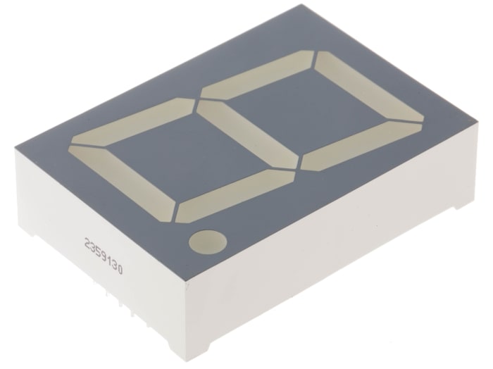 SBC15-11EGWA Kingbright 7-Segment LED Display, CC Green, Red 16000 μcd, 24000 μcd RH DP 38mm