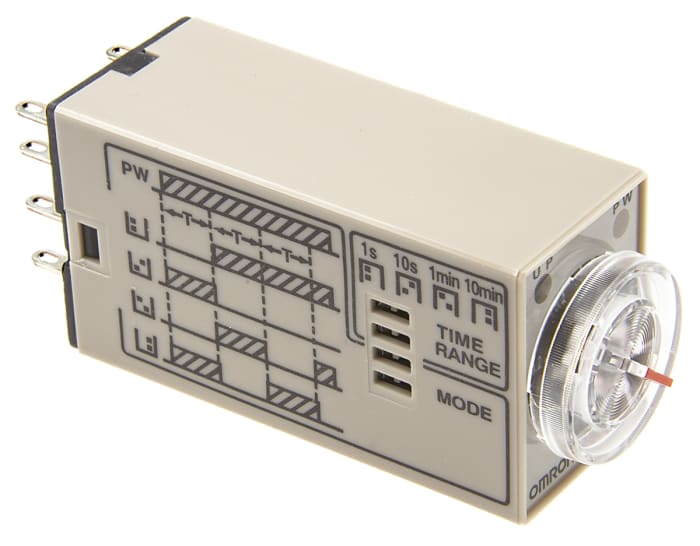 Omron H3YN Series Timer Relay, 200 → 230V ac, 2-Contact, 0.1 s → 10min