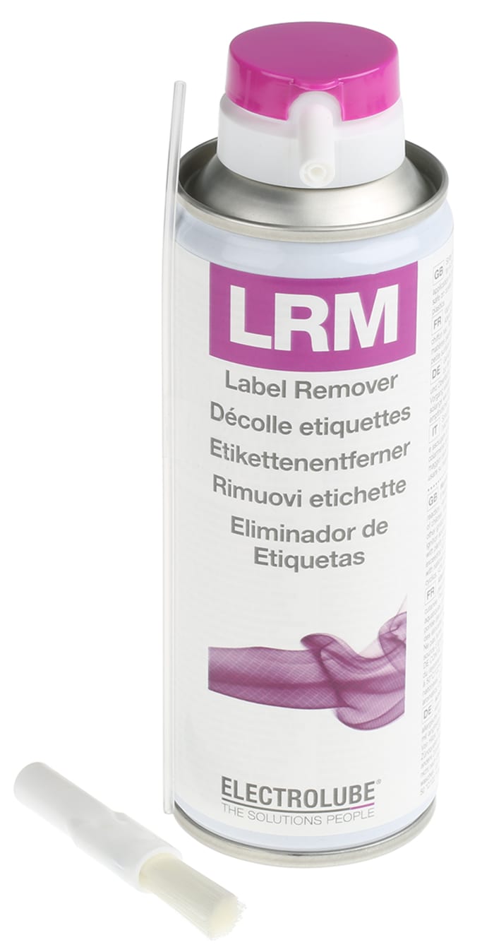 LRM200DB Electrolube, 200 ml Aerosol Label Remover, Removes Labels, 236-1874