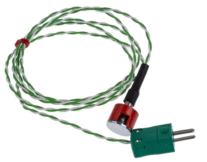 Termopar tipo K RS PRO, Ø sonda 6mm x 1m, temp. máx +250°C, cable de 1m, conexión , con conector miniatura