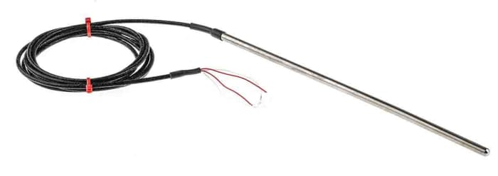 Capteur RTD PT100 RS PRO, Ø 6mm, L.250mm + 2m, +250°C max, Raccord dénudé