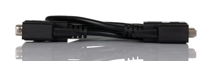 RS PRO Male 9 Pin D-sub to Female 9 Pin D-sub Serial Cable, 500mm PVC