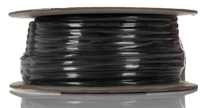 RS PRO Multi-Core Industrial Cable, 8 Cores, 0.22 mm², Screened, 25 m, Black Polyvinyl Chloride Sheath