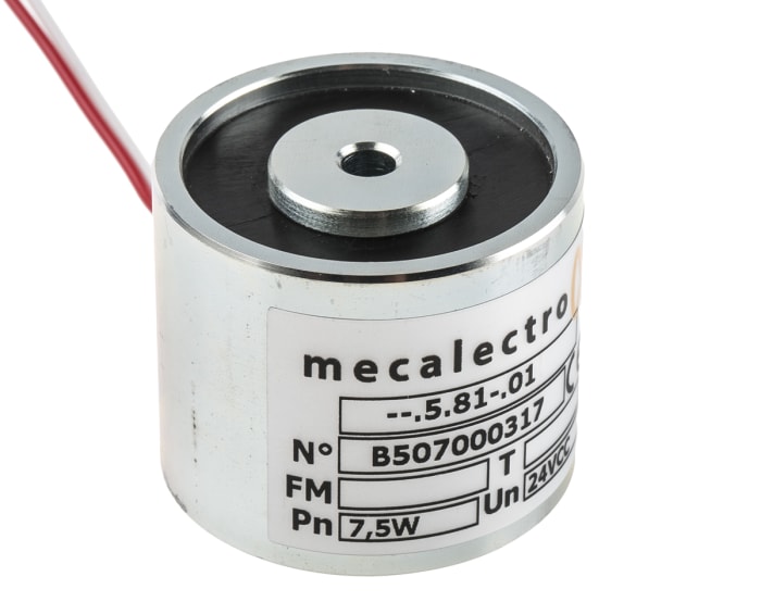 Ventouse électromagnétique Mecalectro 24V c.c., 440N Diam 39mm