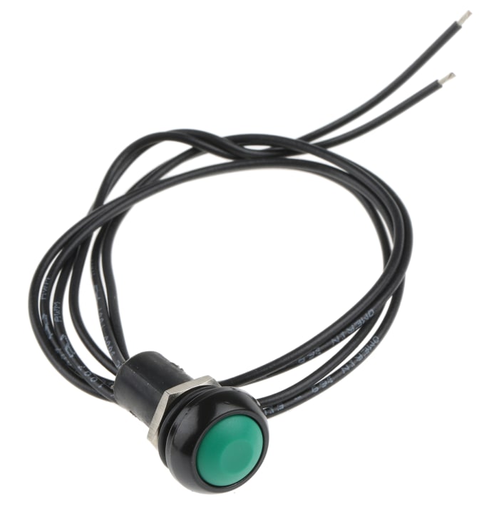 APEM Push Button Switch, Momentary, Panel Mount, 13.6mm Cutout, SPST, 48V ac, IP67