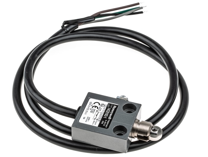 Honeywell 14CE Series Plunger Limit Switch, NO/NC, IP65, SPDT, Die Cast Zinc Housing, 240V ac Max, 5A Max