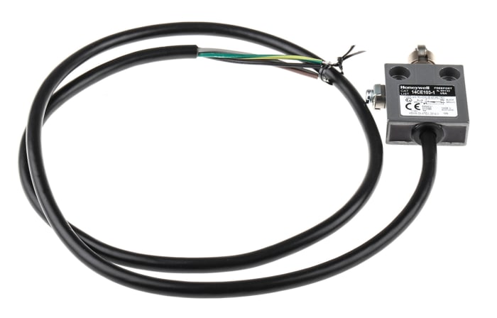 Honeywell 14CE Series Plunger Limit Switch, NO/NC, IP65, SPDT, Die Cast Zinc Housing, 240V ac Max, 5A Max
