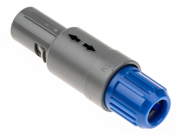 LEMO Circular Connector, 2 Contacts, Cable Mount, Plug, Male, IP50, Redel P Series