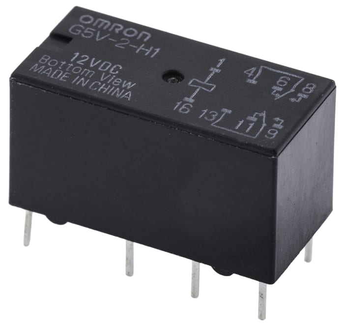 Relais de signal Omron Card SN 12V c.c., 2 RT, Montage sur CI