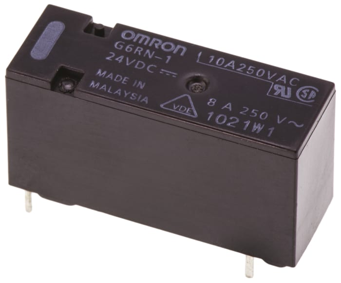 Omron PCB Mount Power Relay, 24V dc Coil, 8A Switching Current, SPDT