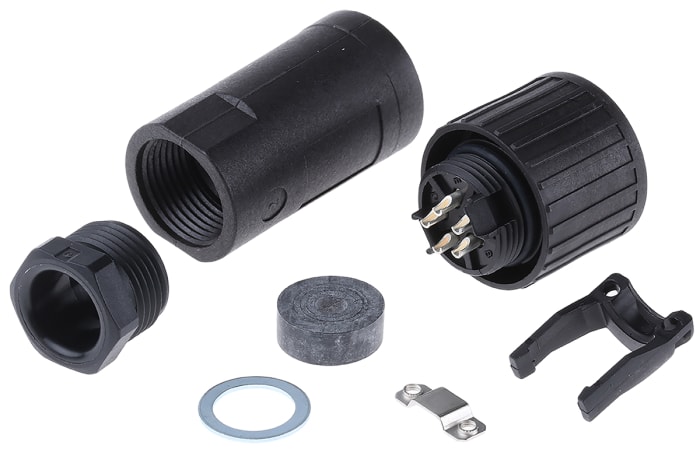 Connecteur cylindrique Femelle, 5 Contacts, Femelle, Hirschmann, A souder
