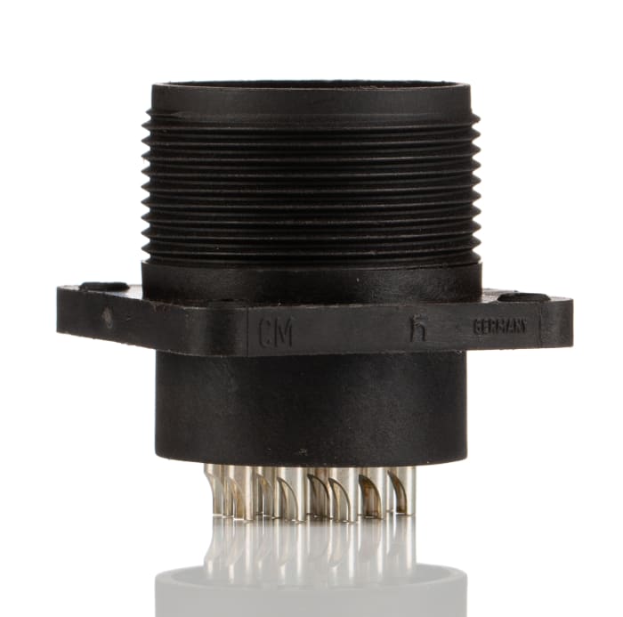 Hirschmann, CM, Silver 14 Way Panel Mount MIL Spec Circular Connector PlugBlack, Socket Contacts,Shell Size 20, Screw