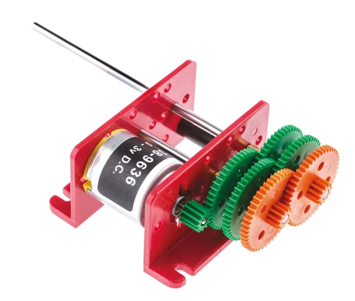 RS PRO Brushed Geared DC Geared Motor, 2.51 W, 3 V dc, 5 mNm, 2 → 3700 rpm, 2mm Shaft Diameter