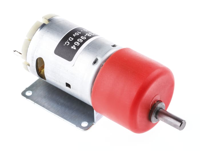 RS PRO Brushed Geared DC Geared Motor, 19.8 W, 12V dc, 10 Ncm, 1318rpm, 6 mm Shaft Diameter