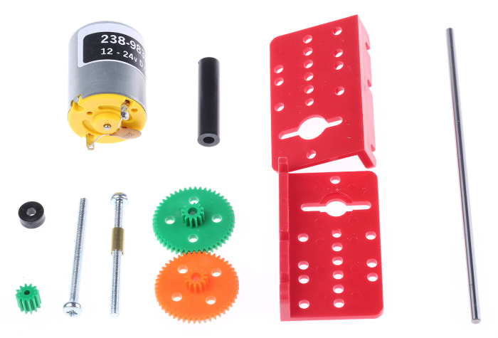 RS Pro, Dişli DC Motor, Fırçalı, 12 V, 12 → 24 V dc, 50 gcm, 2 - 2100 rpm, 1,62 W