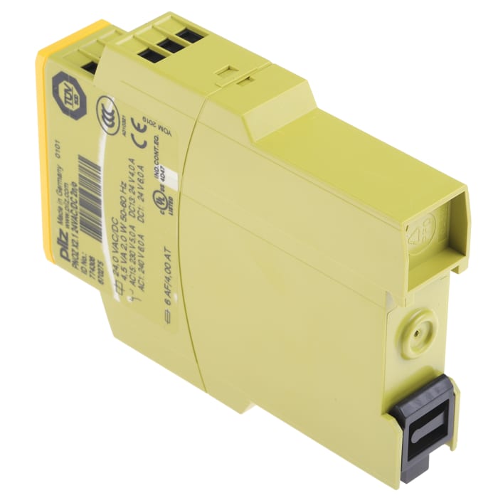 774306 Pilz | Pilz 24 V ac/dc Safety Relay - Dual Channel With 2 Safety