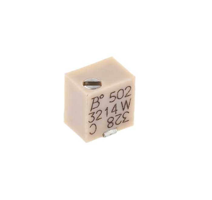 Potentiomètre trimmer Bourns série 3214 5kΩ CMS 5 tours Réglage par le dessus