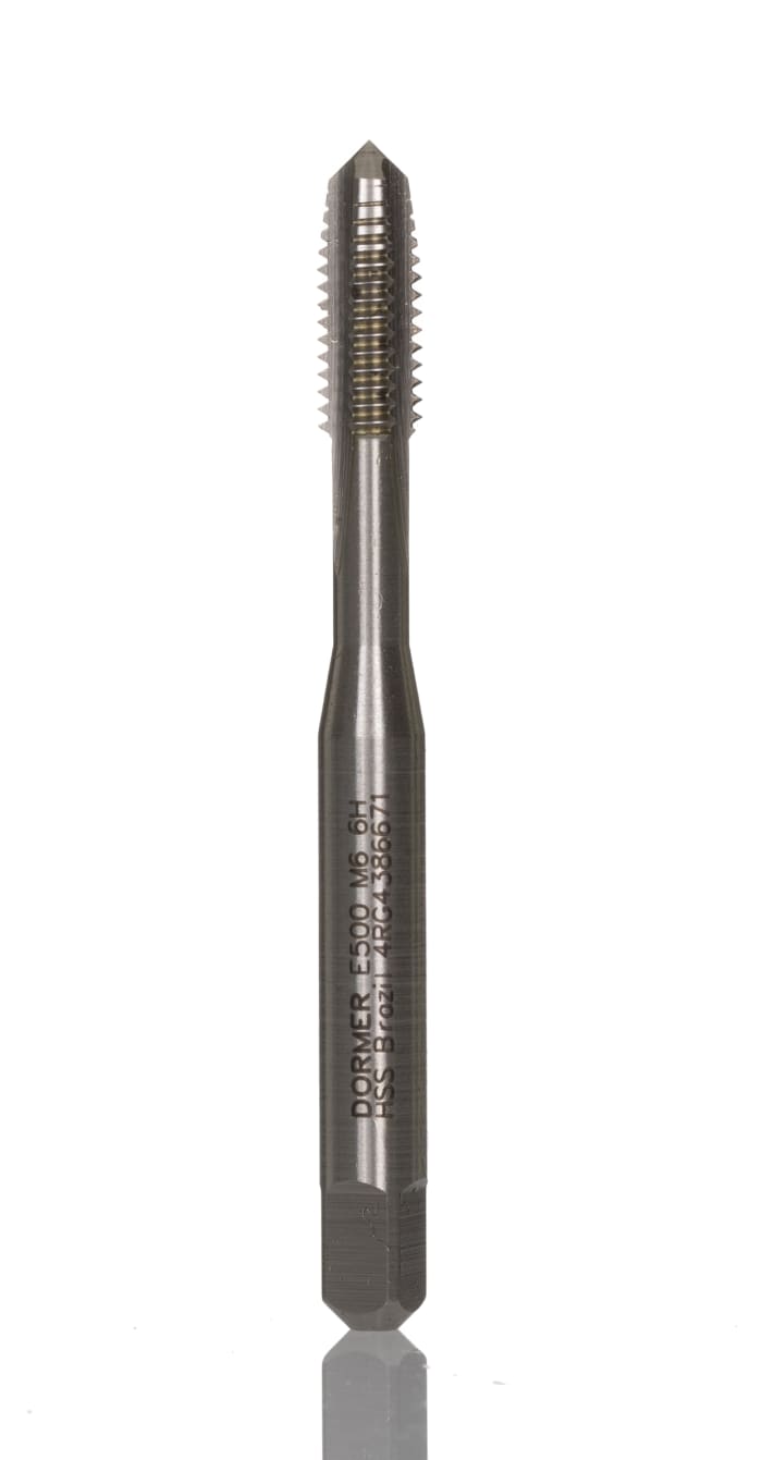 Dormer Threading Tap, M6 Thread, 1.0mm Pitch, Metric Standard, Machine Tap