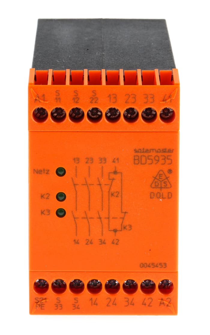Dold Safemaster BD 5935 1 Auxiliary Contacts Safety Relay 230V ac, Dual-Channel 3 Safety Contacts