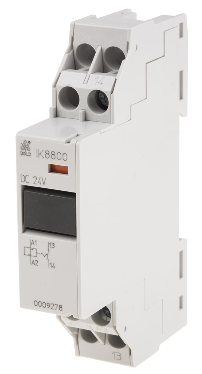 Relais de puissance Dold, 1 NO, bobine 24V c.c. Rail DIN