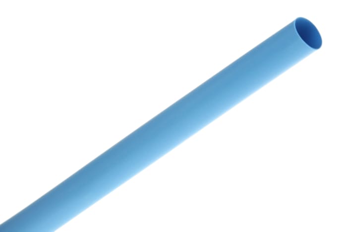 Gaine thermorétractable RS PRO, Diam. 9.5mm, Long. 1.2m, Rétreint 3:1, Bleu