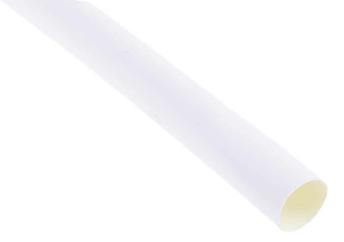 Gaine thermorétractable RS PRO, Diam. 12.7mm, Long. 1.2m, Rétreint 3:1, Blanc