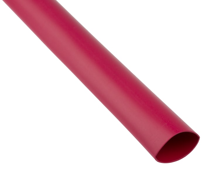Gaine thermorétractable RS PRO, Diam. 24mm, Long. 1.2m, Rétreint 3:1, Rouge