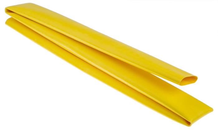 RS PRO Yellow No 3:1, Heat Shrink Tubing 40mm Sleeve Dia. x 1.2m Length