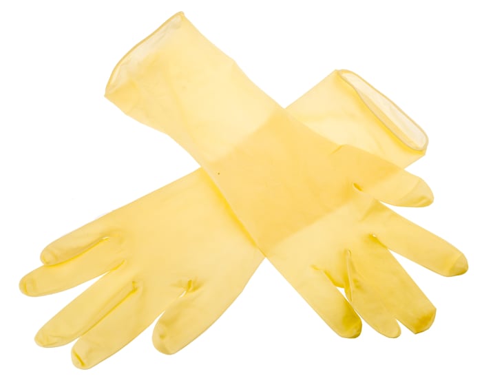 RS PRO Latex Disposable Gloves, Size 7, Small, 100 per Pack