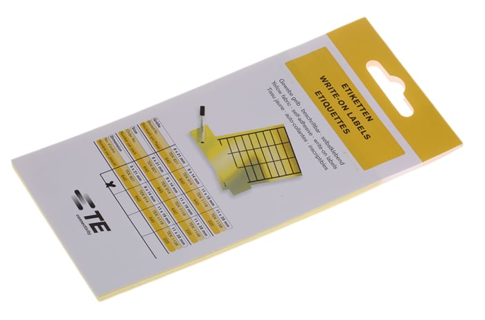 TEK 821 Idento, Idento Yellow Adhesive Label Sheet, Pack of 640, 242-0642