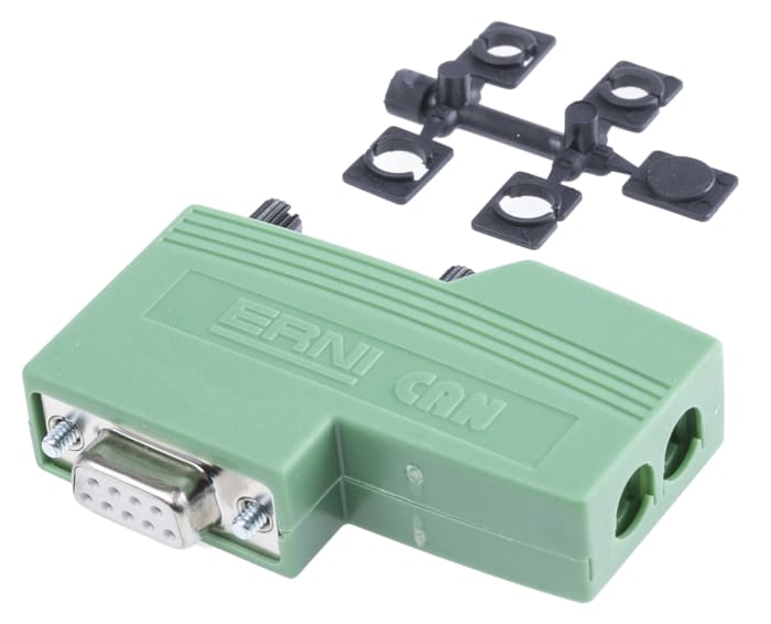 ERNI ERbic Profibus 9 Way Right Angle Cable Mount D-sub Connector Socket