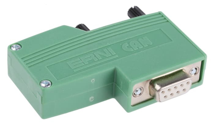 ERNI ERbic Profibus Series, Straight, Female, 9 Way, Screw Terminal D-sub Connector
