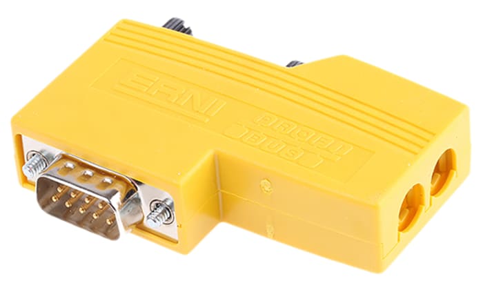 ERNI 9 Way Right Angle Cable Mount D-sub Connector Plug