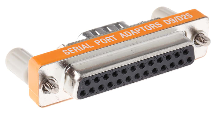 RS PRO D Sub Adapter Male 9 Way D-Sub to Female 25 Way D-Sub