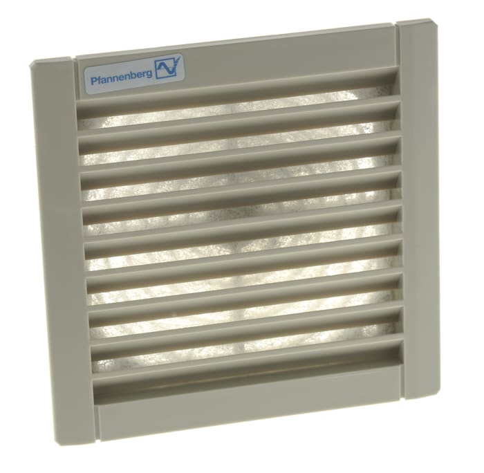 Filtro de ventilador Pfannenberg de fibra sintética, dim. 105 x 105mm, con marco de PC, para ventilador de 92 x 92mm