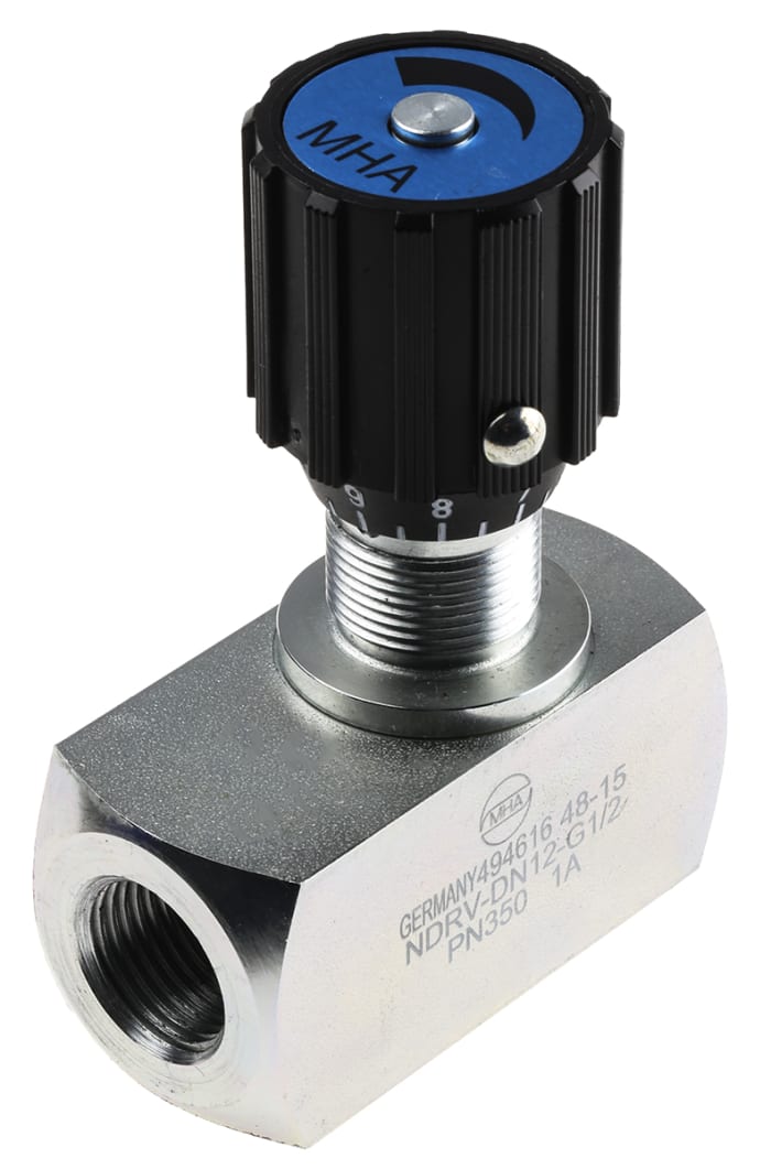 RS PRO Inline Mounting Hydraulic Flow Control Valve, G 1/2, 350bar, 140L/min