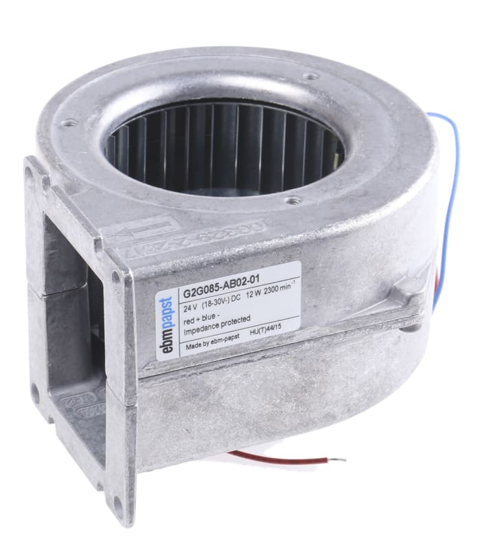 ebm-papst G2G085 Series Centrifugal Fan, 24 V dc, 80m³/h, DC Operation, 117 x 127 x 76mm