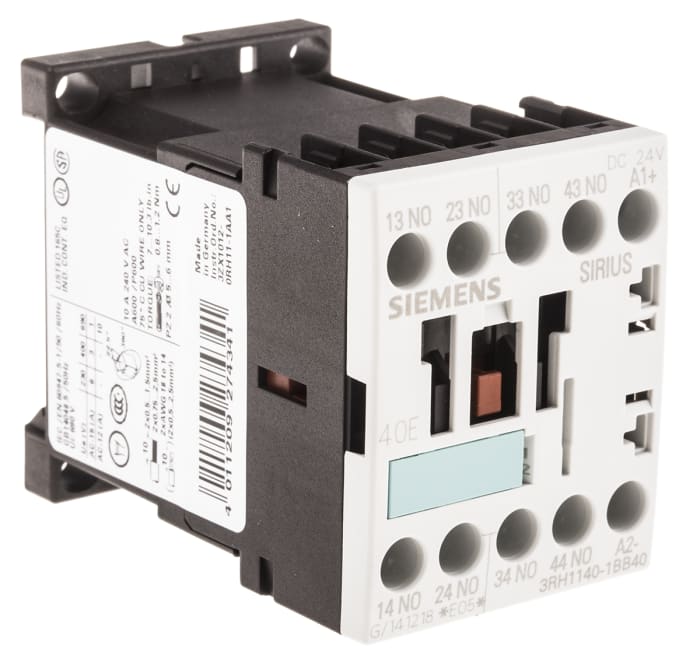 Contacteur Siemens 3RH1, 4 N/O, 10 A