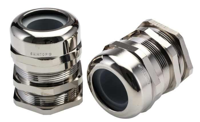 Presse-étoupe Lapp SKINTOP, PG36, en Laiton nickelé, Ø 19mm à Ø 26mm, avec contre-écrous, IP68
