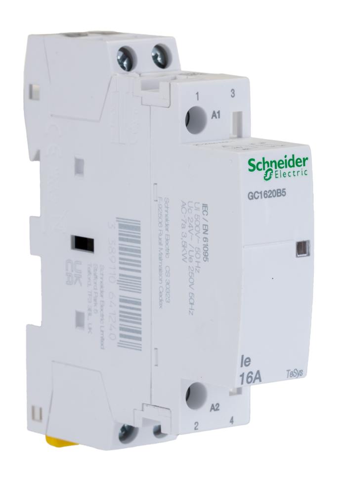 Schneider Electric TeSys GC GC16 Contactor, 24 V ac Coil, 2-Pole, 16 A, 2NO, 250 V ac