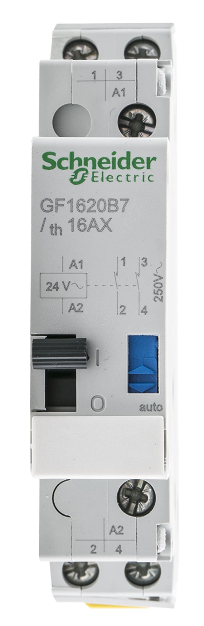Relais de puissance Schneider Electric, 1 NO, bobine 24V c.a. Rail DIN